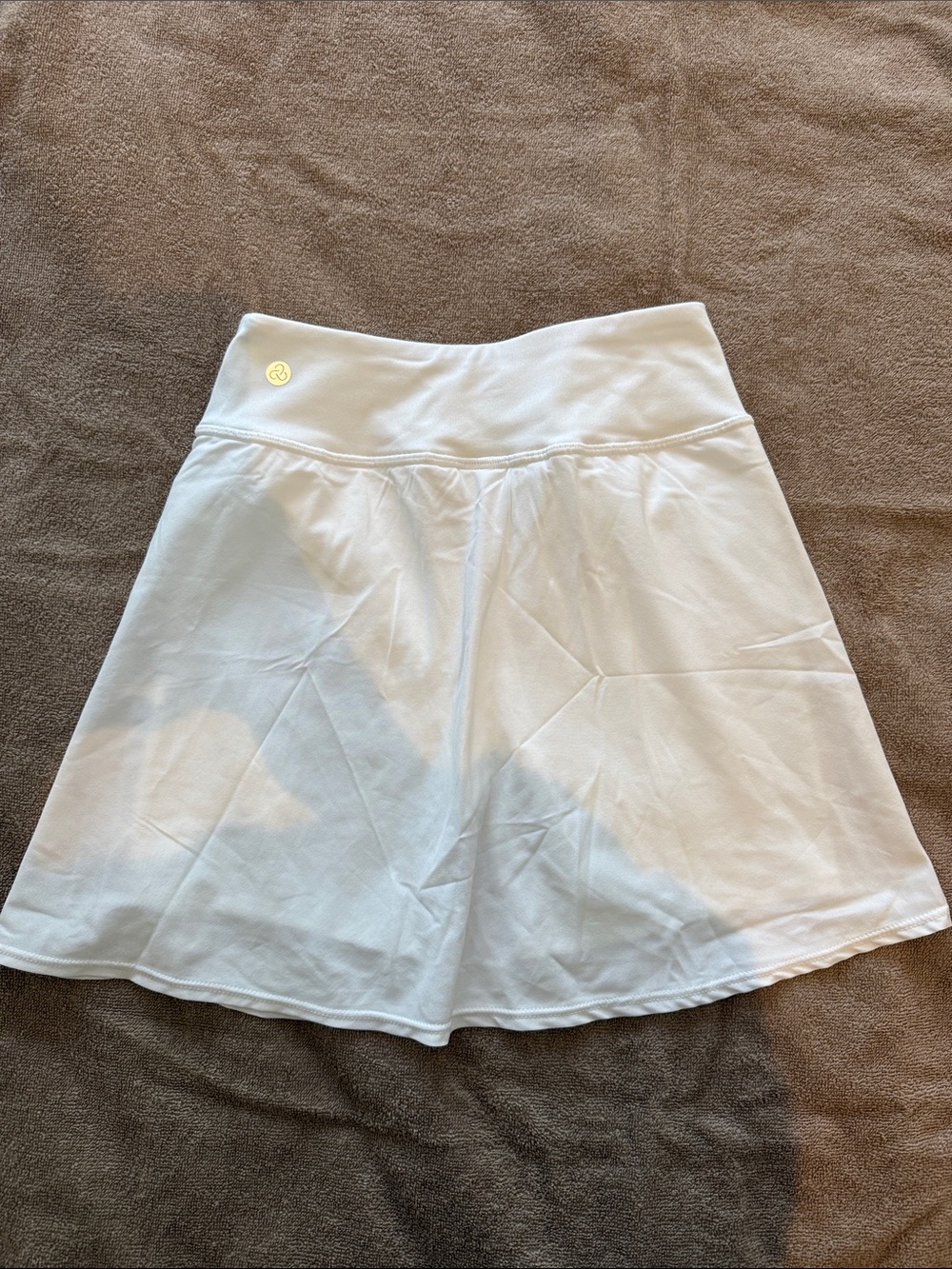 Zella Girl White A-Line Sport Skirt with Logo